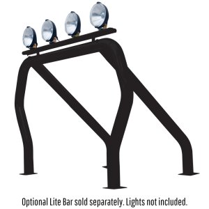 Ford F-250 Super Duty Bed Bar - Go Rhino - Complete Kit w/Main Bar + Kickers - Black - `99-`16